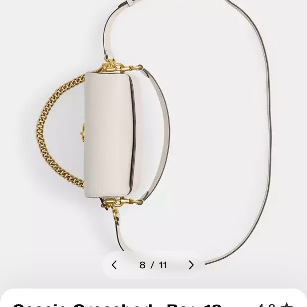 Coach Ivory Crossbody Bag with Gold Accents - Picture 3 of 15